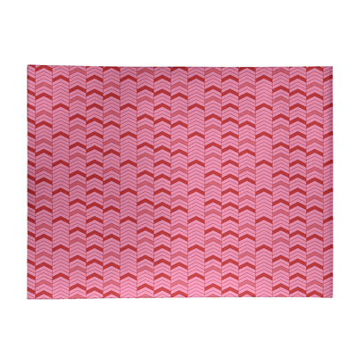 Tapis rose/rouge fait main