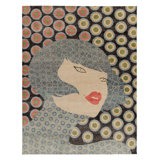Distressed Homage Hand Knotted Wool Animal Print Area Rug