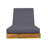 DaPrato Modern Coastal Acacia Wood Adjustable Chaise Lounge With Cushions-123140231