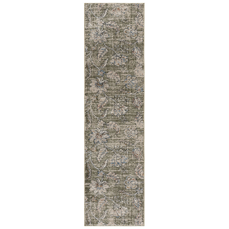 Grove 634 Performance Floral Rug, Runner 2'2" x 8'