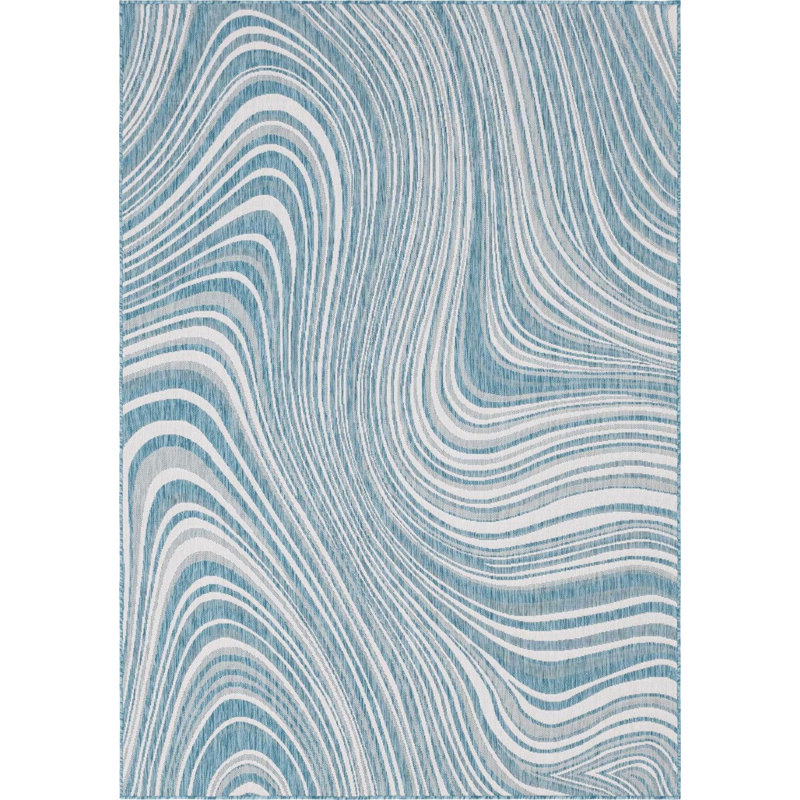 Tapis d'extérieur couleur iris ciel, Rectangle 7 pi x 10 pi