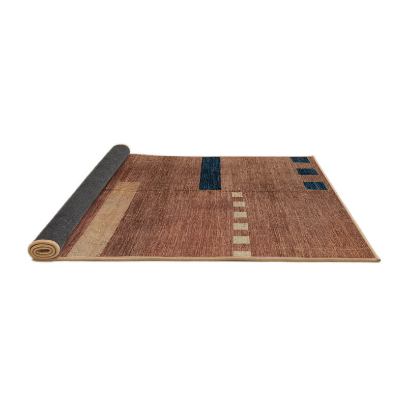 Tapis décoratif multicolore à motif abstrait, Rond 4 pi