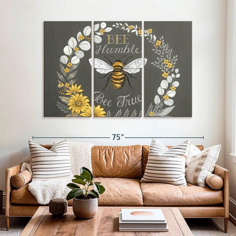 Bee Humble Bee True, 42" H x 65" W
