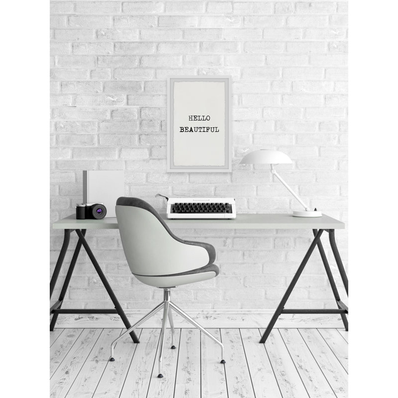 Say Hello Beautiful 1 Piece Single Picture Frame Wall Art, 91cm H x 61cm W x 3.81cm D