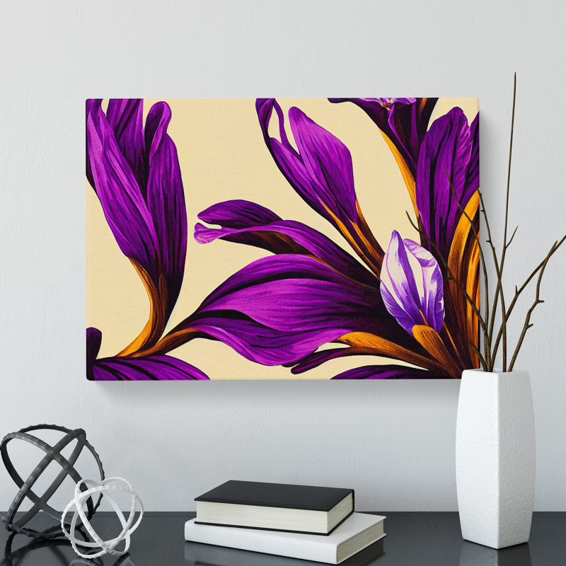Evolving Modern Flowers - Wrapped Canvas, 35cm H x 50cm W x 3cm D