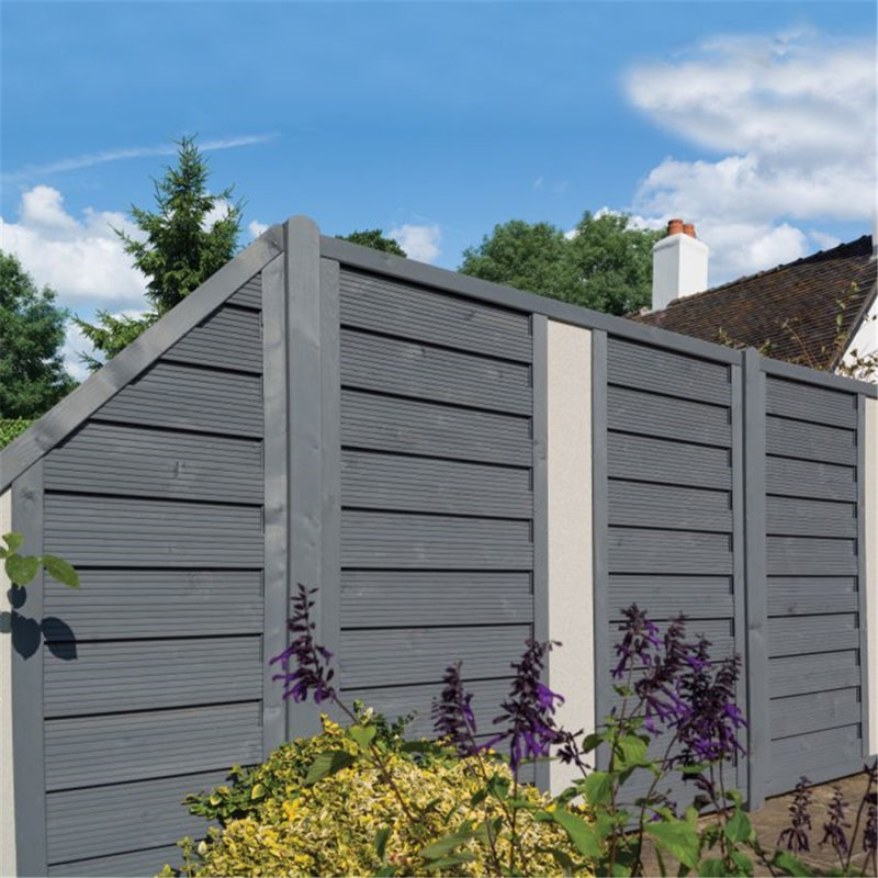Brekyn Solid Wood Fence Panels Fencing with 3 Panel(s) Included, 180cm H x 90cm W x 5cm D