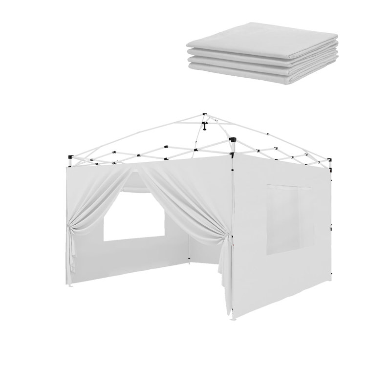 Heavy-Duty  4 Removable Waterproof Sidewalls for 10x10 Pop Up Canopy ,UV Protection ,Outdoor SunWall Panels,Quick Canopy Tent Shelter Replacement