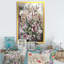 Grunge rose gris, fleurs d'été - décoration murale traditionnelle en toile-1450930951-1450930950