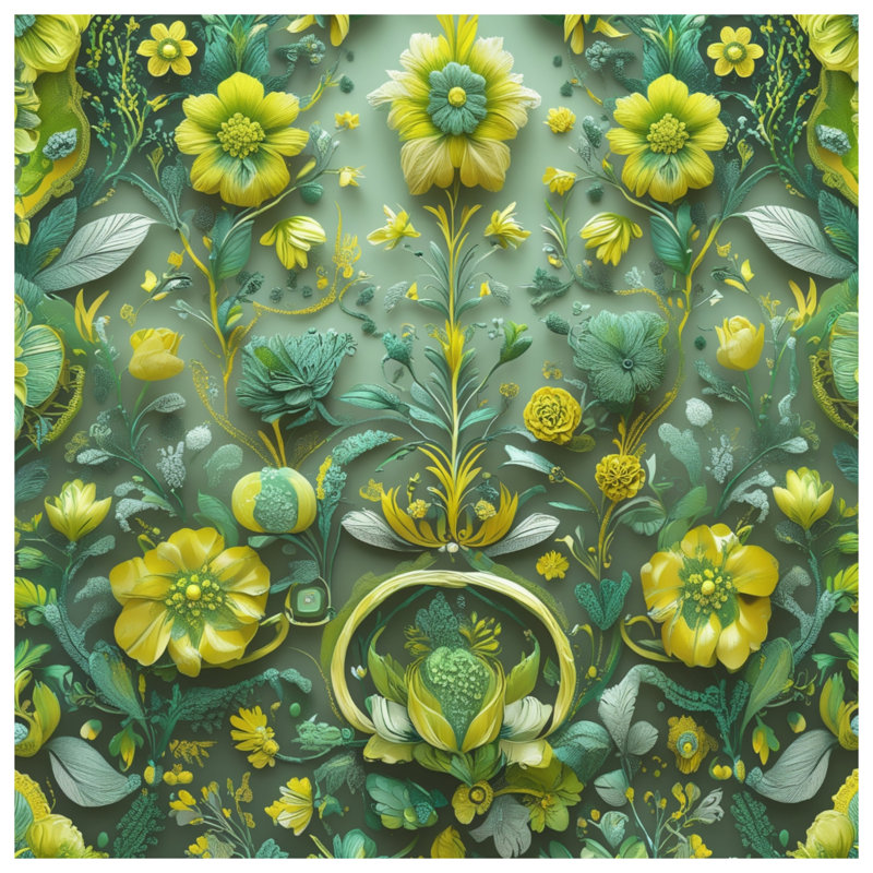 Tapis de bain à motif floral complexe, 34in W x 21in L