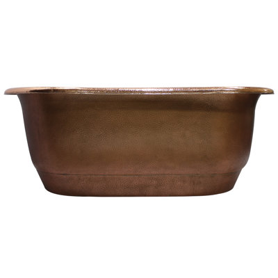 Rochelle 66'' x 32.5'' Soaking Copper Bathtub