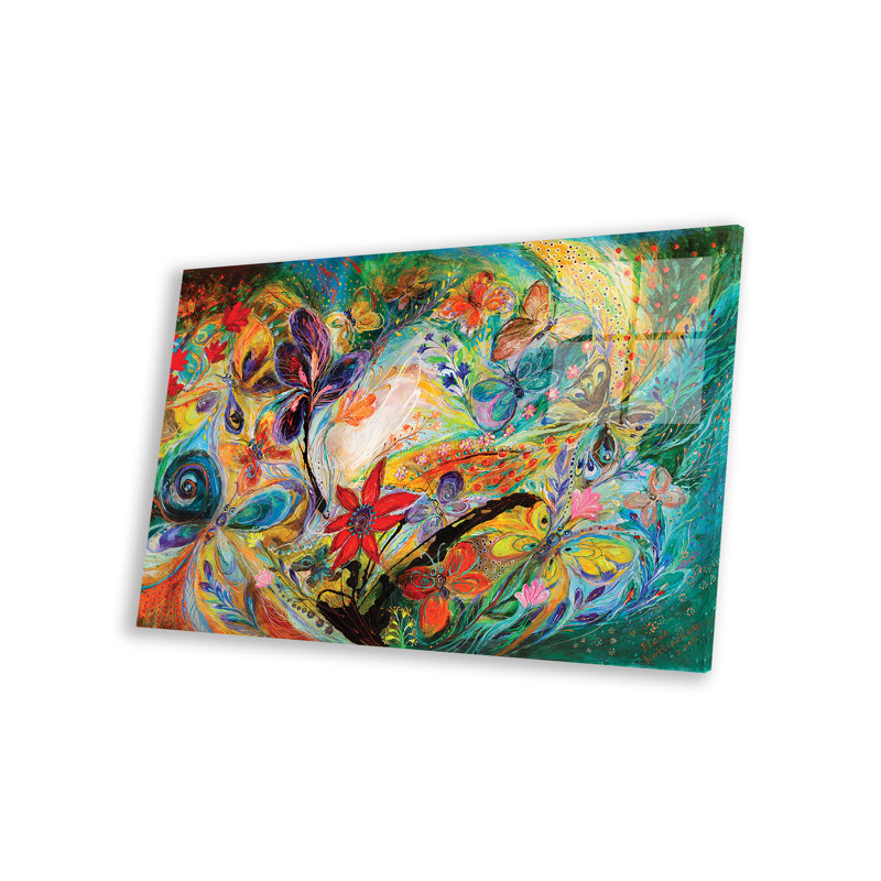 Les papillons dansants sur plastique / acrylique par Elena Kotliarker, peinture