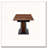Modern Dining Table with Dark Walnut Marble MDF