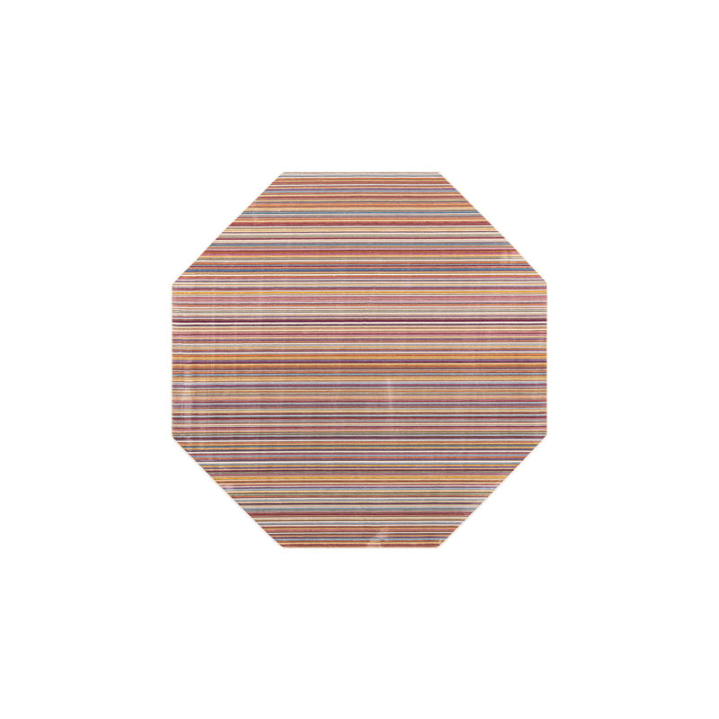 Spadaro Striped Indoor Rug, Octagon 7'10" x 7'10"