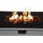 43" Rectangular Fire Pit with Smoked Glass and Metal Frame