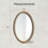 Aponi Oval Wood Frame Accent Mirror, Rustic Farmhouse Style Decorative Wall Mirror-2036655119