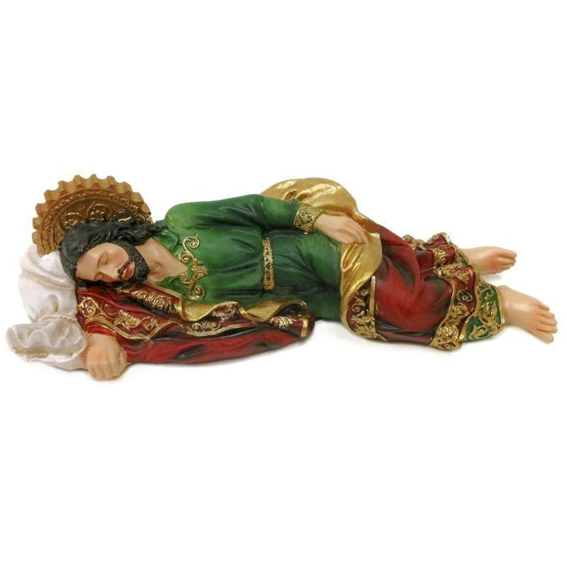 Statue de Saint Joseph dormant 16 po, H 12 po x l 30 po x P 6 po