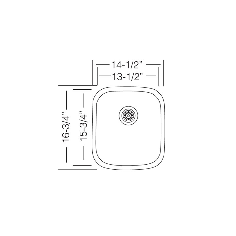 14-1/2" Single Bowl Bar Sink Undermount