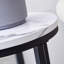 Table d'appoint ronde noire en faux marbre, stable avec base en forme de X, espace pour tout espace, salon et chambre à coucher, plateau de table moderne facile à nettoyer et à assembler - noir, rond, de construction