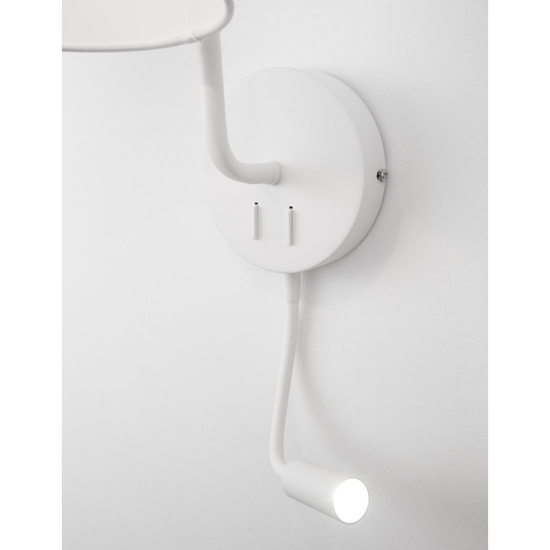 LED Armed Sconce, White