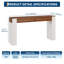 Table de 63 pouces avec 2 tiroirs et console étroite pour canapé de couloir Table de rangement étroite derrière le canapé pour le salon