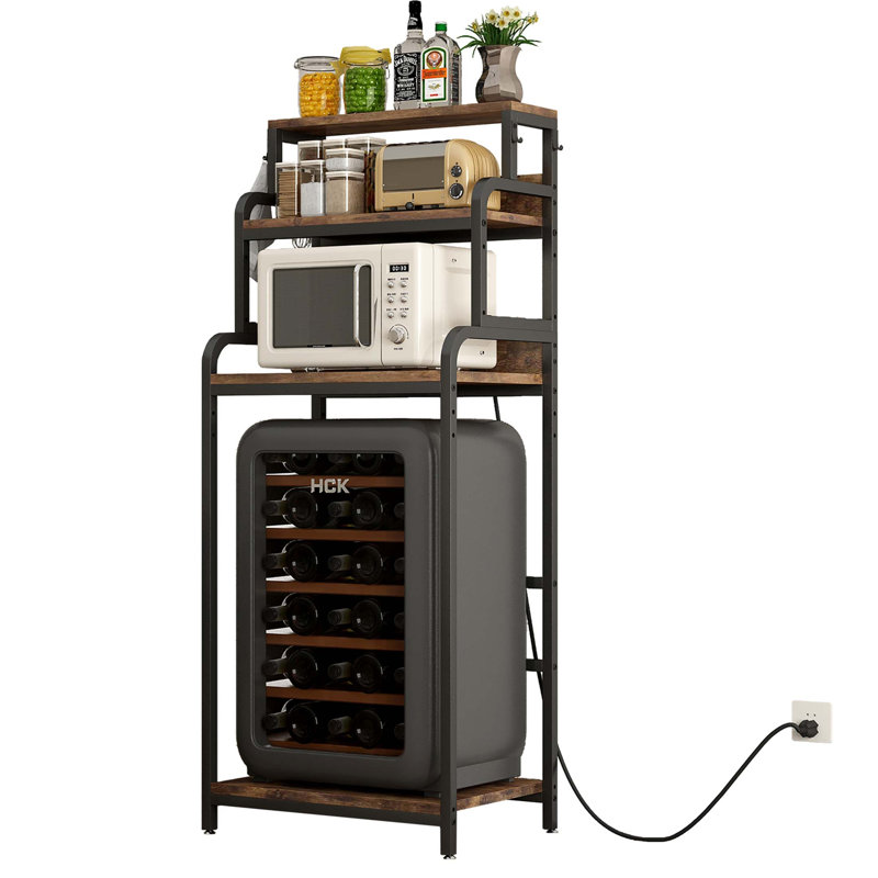 Mini-réfrigérateur à 4 niveaux Vintage avec rangement, four à micro-ondes polyvalent et support pour dortoir de bureau à domicile