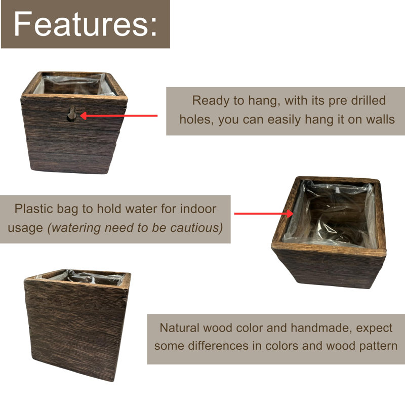 Wood Wall Planter