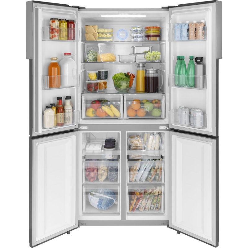Haier 33" Stainless Steel Quad Door Smart Refrigerator
