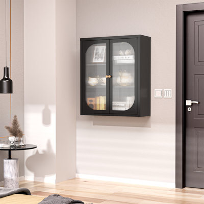 Armoire de salle de bain murale en métal H 27,6 "avec tablette réglable