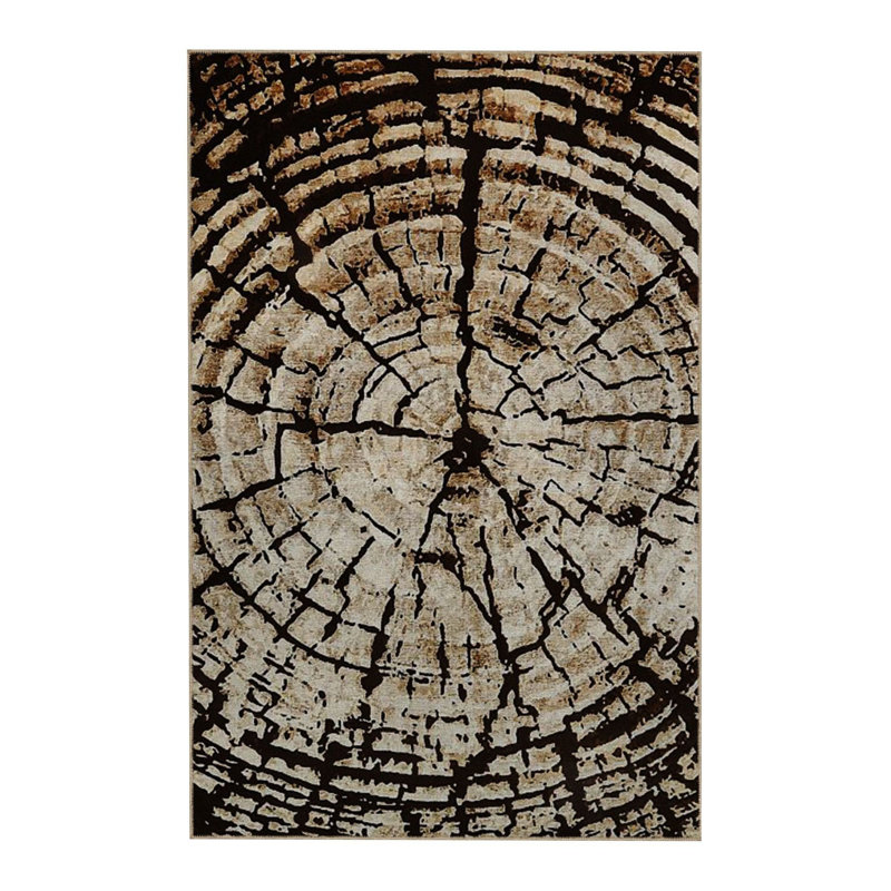 Tapis beige lavable à la machine, Tapis de couloir 3 pi 3 po x 6 pi 7 po