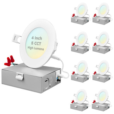 Ensemble d'éclairage encastré sélectionnable à DEL de nouvelle construction 4 "Luxrite