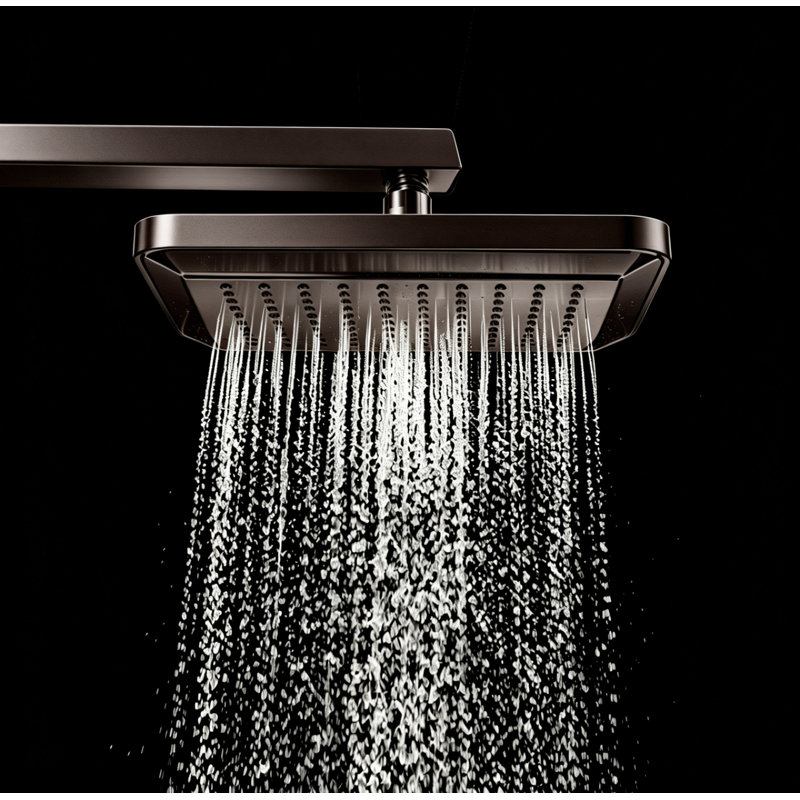 Kingston Brass Shower Scape 9-5/8-Inch Square Rainfall ABS Shower Head, Oil Rubbed Bronze