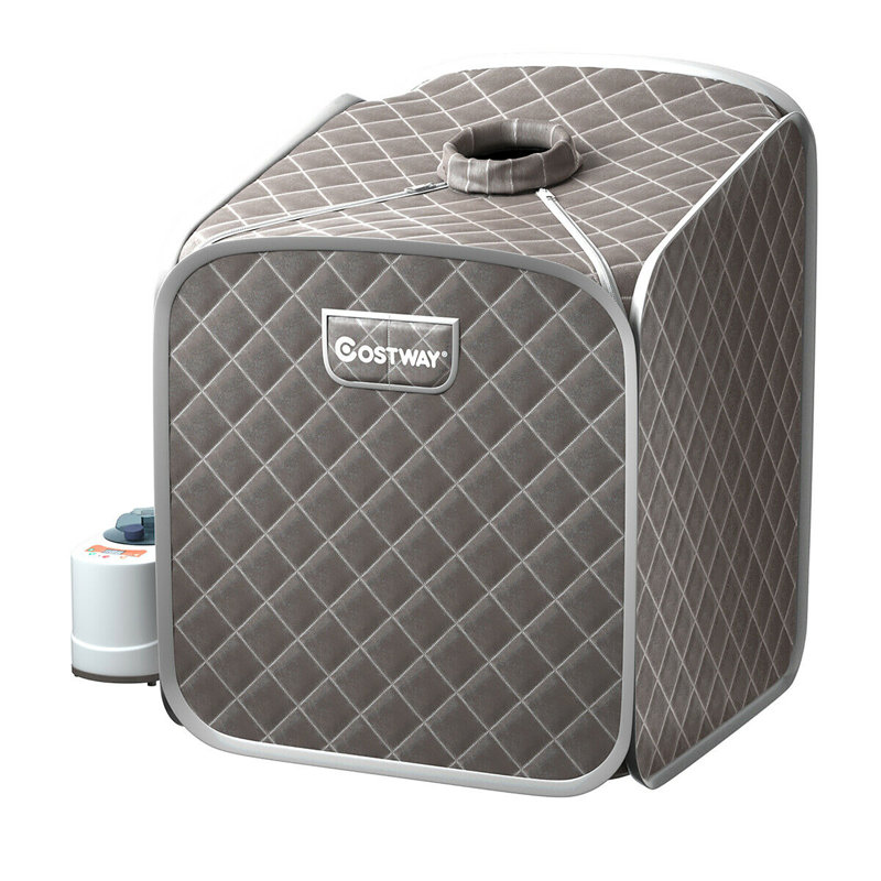 Costway Water Resistant Sauna Tent, Gray