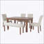 Ensemble de salle à manger moderne 6 pièces avec table rectangulaire, 4 chaises et banc rembourrés, assemblage facile, conception peu encombrante-1078821330-1078821328