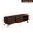 59" Mid Century Modern Rattan Tv Stand For 65 Inch Tvs, Media Console With Solid Wood Legs & Rattan Doors For Living Room - Light Brown-1730206956