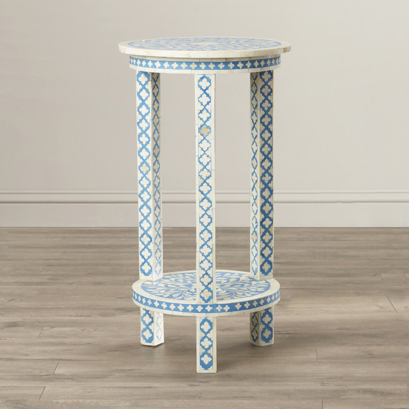 Vivienne Bone Inlay Side Table