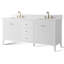Ensemble de meuble-lavabo autoportant à double cuve 72 po avec plateau en marbre Lavallon-105310779-105310774