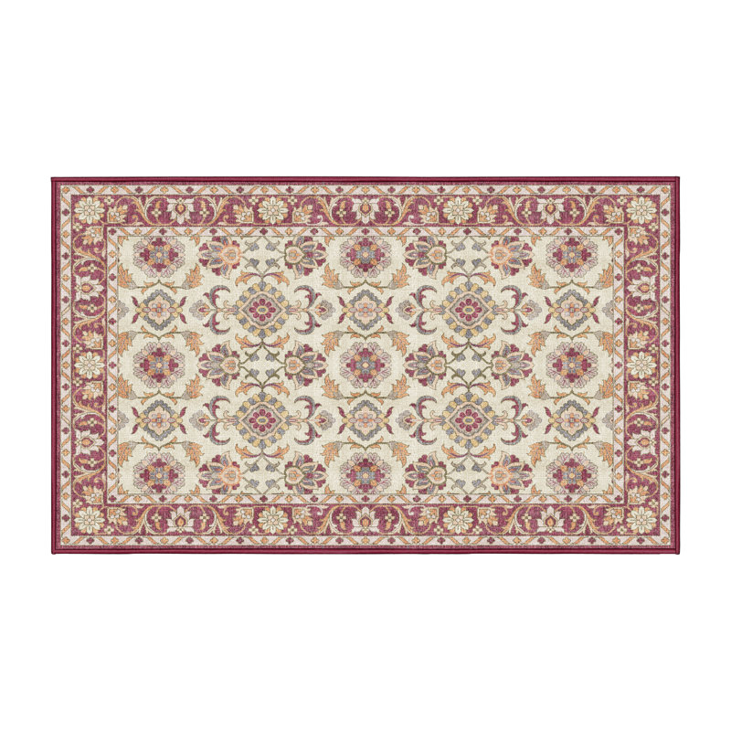 Flem Hand Loomed Washable Oriental Indoor Rug, Rectangle 8' x 10'