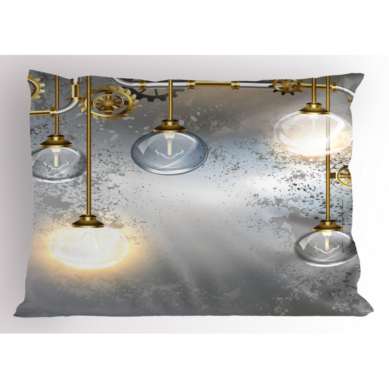 Steampunk Polyester Sham Set, Twin