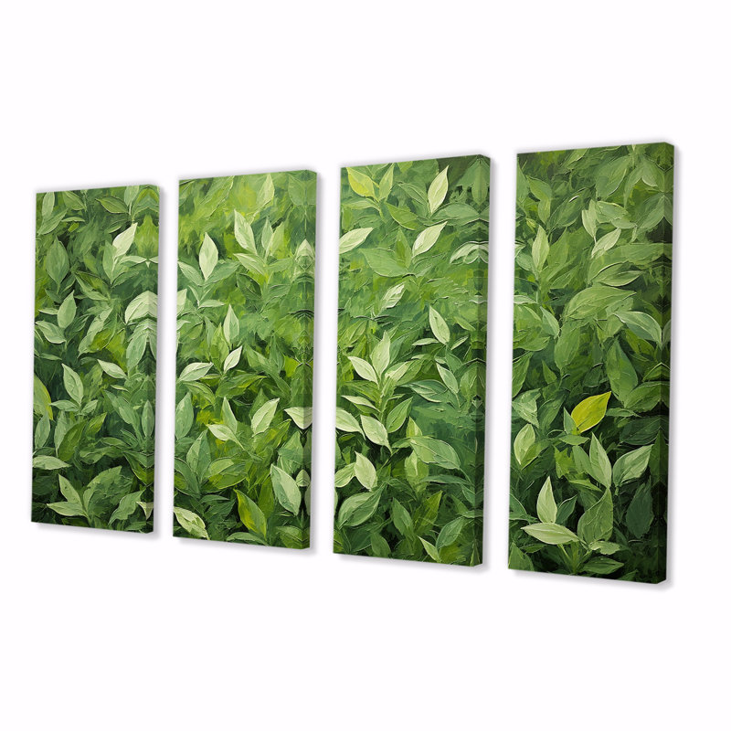 «Herbs Oregan Hues IV - Herbs», art mural 4 pièces, H 28 po x l 48 po