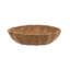 Bol rond rond en bois de teck peu profond avec finition brun terre - centre de table décoratif de 9,8 pouces