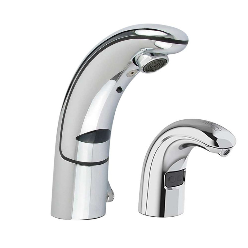 Robinet commercial à capteur de mouvement chromé sans contact et hygiénique pour les toilettes publiques occupées