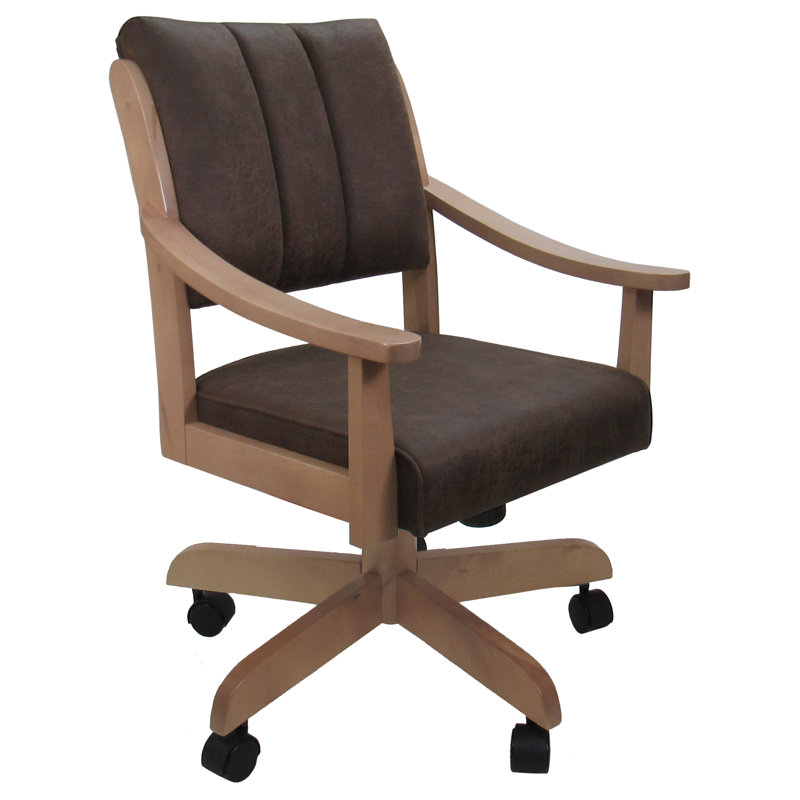 Casa Solid Wood Dining Caster Chair, Northwest Whiskey