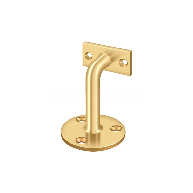 3" Projection Hand Rail Brackets, PVD Polished Brass