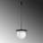 Elegant Black Metal Chandelier, Adjustable Height 15.7 - 49.2 Inches | Glass Cap, 11.8 Inch Diameter | 1 x E27 Socket (Max 40W), Stylish Lighting for Living Room & Dining Areas | Modern Design, IP20 Rated-1579377194