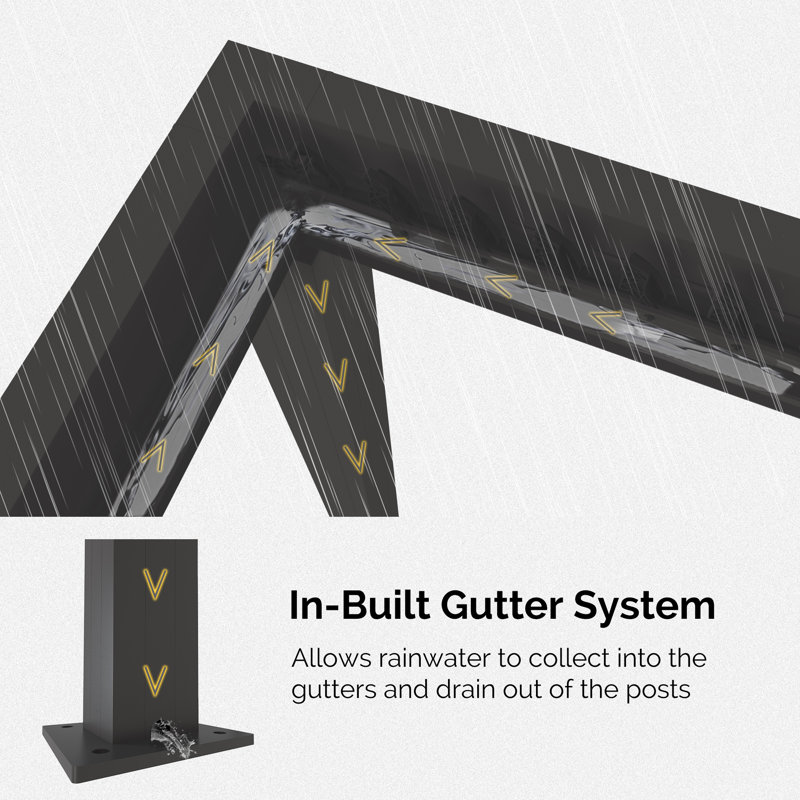 Aluminum Pergola, 3.7m x 3.7m