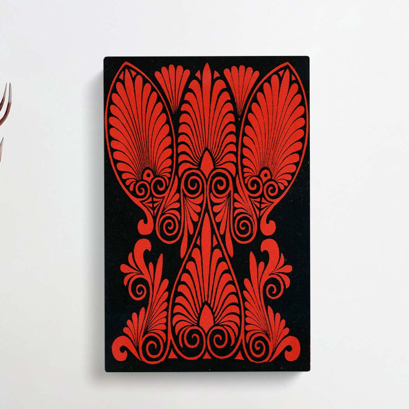 Antique Illustration In Red & Black by Owen Jones - Wrapped Canvas Painting, 76cm H x 50cm W x 3cm D