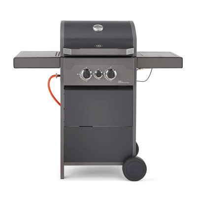 Tower 2 - Burner Countertop Liquid Propane Gas Grill with Side Burner and Cabinet