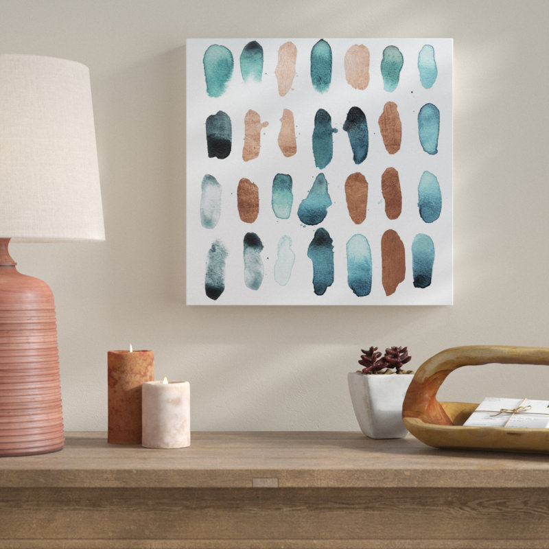 « gouttes of serenity cuivre », reproduction sur toile, H 20 po x l 20 po x P 1,5 po