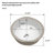 15.75"X15.75" White Ceramic Round Undermount Bathroom Sink With Overflow