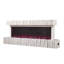Metro Lane 150 cm W White Electric Fireplace with 5120 BTU